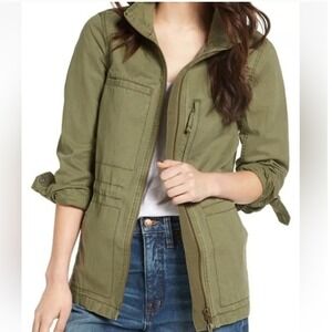 Madewell Women's Olive‎ Green Fleet Jacket Size X-small